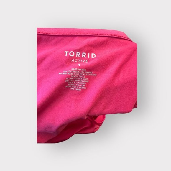 Women’s Torrid Hot Pink Performance Cotton Ruched Scoop Neck Active Tank 1 1X - Picture 10 of 12